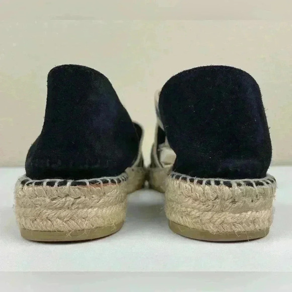 VIGUERA Women's 40 Dames Espadrille Flat Shoes Navy Blue Suede Cross Over Beach - Picture 5 of 14